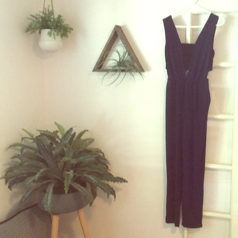 BCBG Navy blue and black jumpsuit